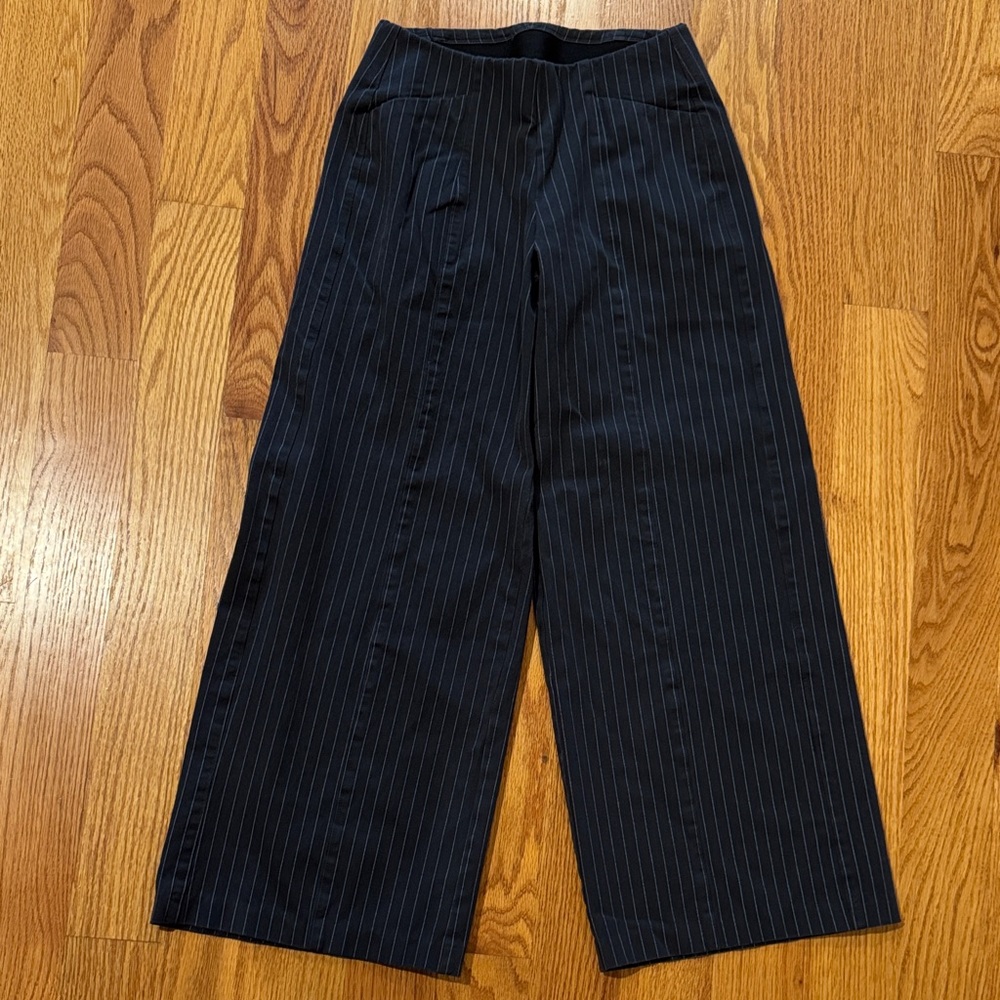 Old Navy Black Pinstripe Wide Leg Pants
